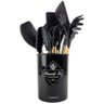 Kit Cozinha Utensilios Silicone Balde Colher Concha Espatula - 1