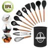 Kit Cozinha Utensilios Silicone Balde Colher Concha Espatula - 4