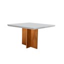 Ver imagem 7 de Conjunto Sala de Jantar Mesa Olímpia 90cm Tampo em Mdf Canto Copo e 4 Cadeiras Liz Moderna