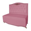 Ver imagem 2 de Cabeceira mais Calçadeira Casal King 195cm Para Cama Box Greta Suede Rosa - DS Estofados