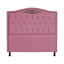 Ver imagem 3 de Cabeceira mais Calçadeira Casal King 195cm Para Cama Box Greta Suede Rosa - DS Estofados