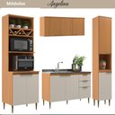 Ver imagem 2 de Cozinha Modulada 4 Peças 10 Portas 2 Gavetas Angelina - Angelin Off White