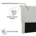 Ver imagem 3 de Cabeceira Solteiro 90cm Luna Veludo Prata - Lucadi Home