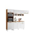 Ver imagem 1 de Armário de Cozinha com Balcão 9 Portas 1 Gaveta Atenas - Cinamomo Branco - Aramoveis