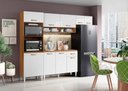 Ver imagem 3 de Armário de Cozinha com Balcão 9 Portas 1 Gaveta Atenas - Cinamomo Branco - Aramoveis