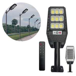 Luminária Lâmpada De Energia Solar 100W Externa A Prova De Água IP65 Com Sensor Presença E Controle