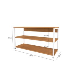 Sapateira Estilo Industrial Kappesberg Li020 Canela/branco - 2