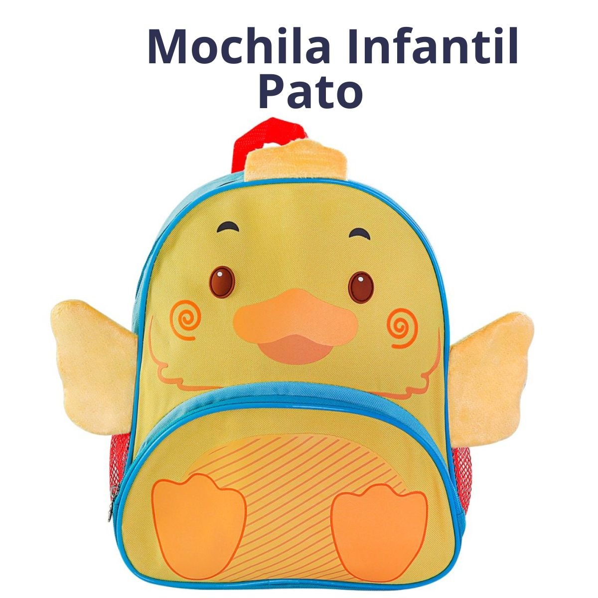 Mochila Infantil Escolar Clio Pet's com Alça Animais Cachorro Gato Pato Pinguim Tubarão Unicórnio Mo - 5