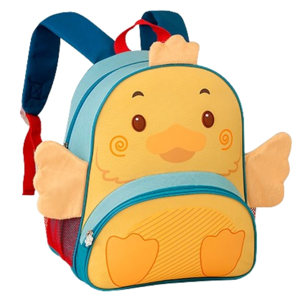 Mochila Infantil Escolar Clio Pet's com Alça Animais Cachorro Gato Pato Pinguim Tubarão Unicórnio Mo