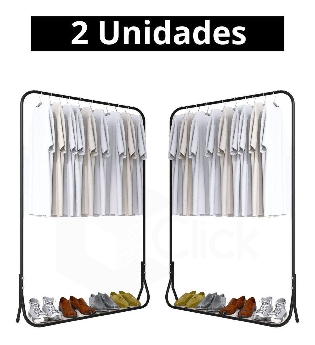 2 Arara De Ferro Para Pendurar Versatil Nova Decor Arara para roupas - 2