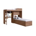 Ver imagem 4 de Quarto 2 Cama Solteiro 2 Prateleiras Armário 2 Portas Montana