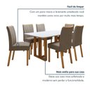 Ver imagem 7 de Conjunto Sala de Jantar 6 Lugares Retangular Tampo MDF Mesa Tessera Cadeiras Pés Madeira Jade