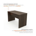 Ver imagem 4 de Escrivaninha Mesa de Escritório 120x60cm Studio Nogueira Lamina Marrom
