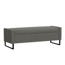 Ver imagem 1 de Recamier Bau Paris Base de Metal 1,20m Suede Cinza - Inova Decorações