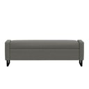 Ver imagem 3 de Recamier Bau Paris Base de Metal 1,20m Suede Cinza - Inova Decorações