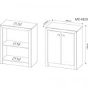 Ver imagem 2 de Kit 3 Armários para Escritório com Balcão, Armário e Estante Espresso Móveis