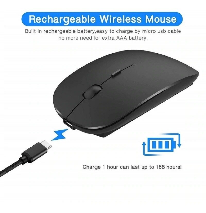 Mouse Bluetooth 10 Recarregáveis H Maston E-1300 Branco - 3