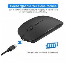Mouse Bluetooth 10 Recarregáveis H Maston E-1300 Branco - 3