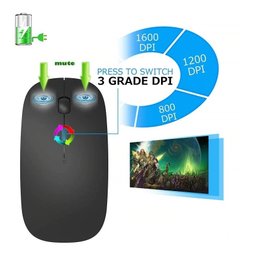 Mouse Bluetooth 10 Recarregáveis H Maston E-1300 Branco - 8
