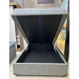 Conjunto Colchão Molas Ensacadas Viúva Star Plus + Cama Baú Inteiro Blindada Viúva 1,28x1,88 Sued Ci - 1