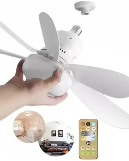 Super Ventilador de Teto com 3 Tom Luz 60w Bocal E27 C/ Controle Remoto - 11