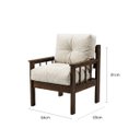 Ver imagem 4 de Sofá 3 Lugares + 2 Poltronas Madeira Maciça Veludo Sala