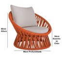 Ver imagem 2 de 04 Poltrona Área Externa Monza Alumínio Pintura Corda Náutica