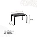 Ver imagem 4 de Escadinha 01 Degrau Reforçada Auxiliar Hospitalar Maca Estética Laura