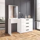 Ver imagem 1 de Cômoda Penteadeira Lisboa 4 Gavetas com Espelho 149x160cm Branco 250800