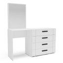Ver imagem 2 de Cômoda Penteadeira Lisboa 4 Gavetas com Espelho 149x160cm Branco 250800