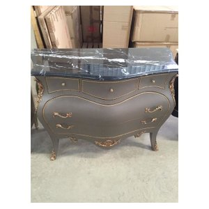 Comoda Bombe Chumbo Francesa Madeira Maciça Bronze Formosa