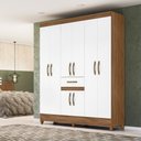 Ver imagem 2 de Guarda Roupa 8 Portas Portugal Naturale Branco 835026 Moval