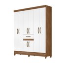 Ver imagem 1 de Guarda Roupa 8 Portas Portugal Naturale Branco 835026 Moval