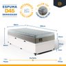 Cama Box Baú Solteiro com Colchão de Espuma D45 Strong One Face Branco - 4