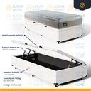 Ver imagem 5 de Cama Box Baú Solteiro com Colchão de Espuma D45 Strong One Face Branco