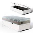 Ver imagem 1 de Cama Box Baú Solteiro com Colchão de Espuma D45 Strong One Face Branco