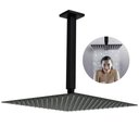 Ver imagem 1 de Ducha Chuveiro Teto 30x30 Slim Inox com Braço 25cm Solar Gás