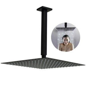 Ducha Chuveiro Teto 30x30 Slim Inox com Braço 25cm Solar Gás