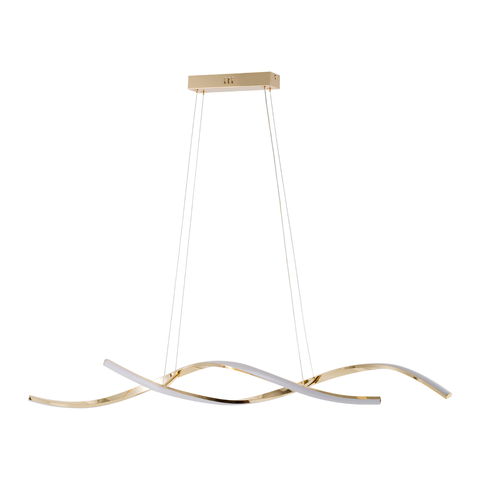 Luminária Pendente Lustre Led 3 em 1 Dna Dourado Moderno Luxuoso Bivolt Inl121