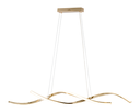 Ver imagem 3 de Luminária Pendente Lustre Led 3 em 1 Dna Dourado Moderno Luxuoso Bivolt Inl121