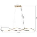 Ver mais imagens de Luminária Pendente Lustre Led 3 em 1 Dna Dourado Moderno Luxuoso Bivolt Inl121
