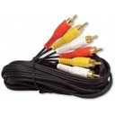 Ver imagem 3 de Cabo Rca Gold 3+3 Coaxial 10m Qualidade Som Imagem Hd 3pçs
