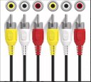 Ver imagem 2 de Cabo Rca Gold 3+3 Coaxial 10m Qualidade Som Imagem Hd 3pçs