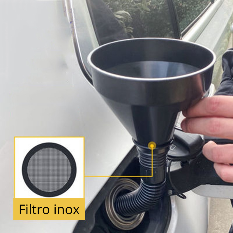 Funil flexível com filtro para carro, motocicleta ou caminhão - 2