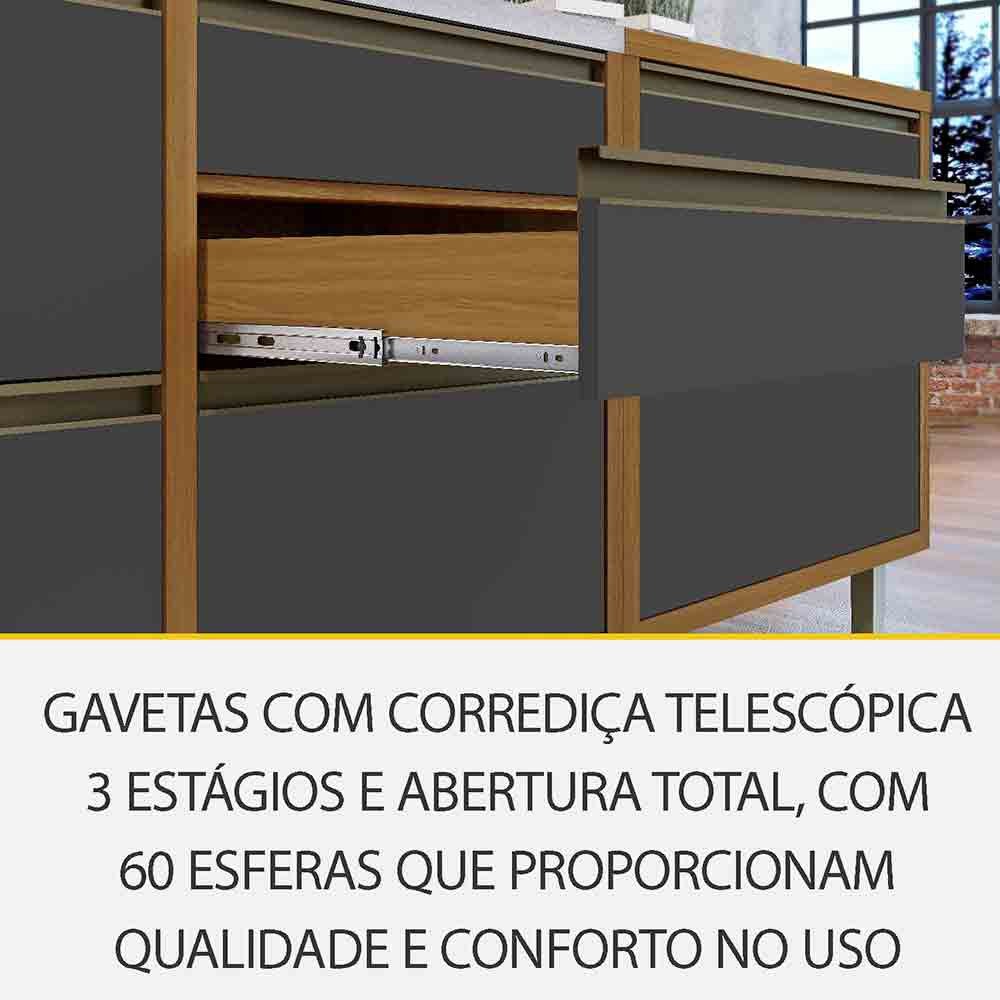 Cozinha 06 Pçs Ripado Nesher Baronesa Gourmet 100% Mdf - 6