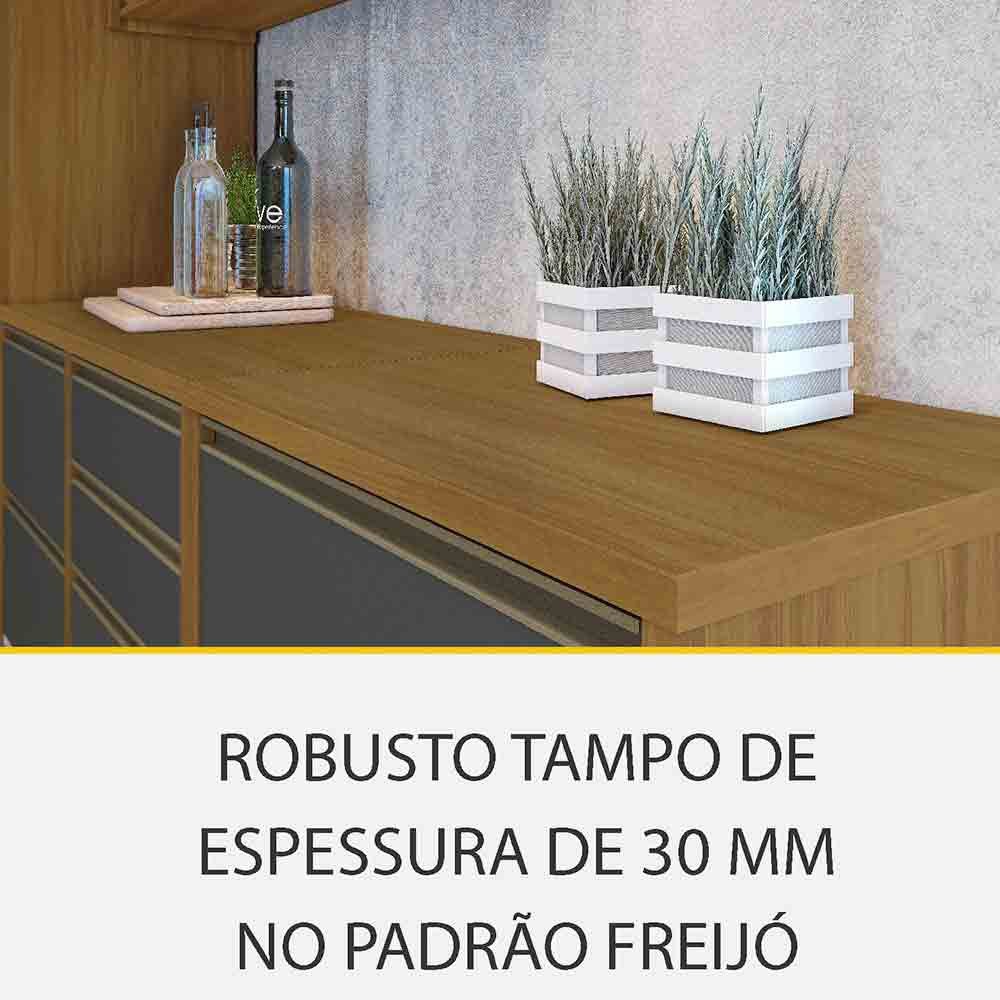 Cozinha 06 Pçs Ripado Nesher Baronesa Gourmet 100% Mdf - 10