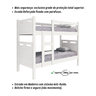 Beliche Jaspe Vira Duas Camas + 2 Colchões D33 Espuma Cor:branco - 3