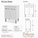 Ver imagem 4 de Balcão Multiuso Serena com Espaço para Microondas Branco - Pallazio