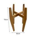 Ver imagem 4 de Kit 3 Tripés de Madeira Maciça Natural para Vasos de Planta Jardinagem P M G