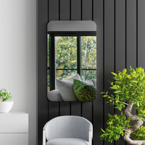 Espelho Retangular Grande 70 X 40 Moderno Lapidado com Suporte